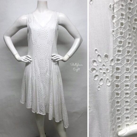 SUNDANCE Catalog JASPER SPRINGS Eyelet Dress 8 M - Picture 1 of 13